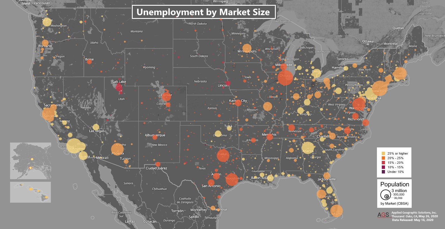 Unemployment by Market Size 5.9.20 to 5.16.20