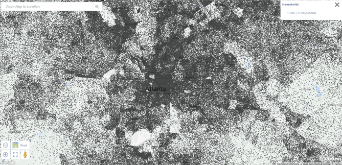 Dot density map theme